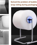 Heavy Duty Tabletop Bubble Wrap Dispenser for Effortless Ship Prep Sturdy Packing Station Roll Holder with Quick Change Screws, showcasing durable design.