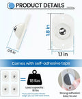 Product details of Self Adhesive Caster Wheels For Appliances 360 Degree Swivel Sliders For Kitchen Small Appliances White 8 Pack