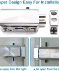 Heavy Duty Slick Remote Control Electronic Smart Door Lock With Auto Lock Keyless Deadbolt showing installation from both sides.