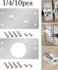 Cabinet Hinge Repair Kit With Dual Use Plates And Stainless Steel Mounting Screws For Doors And Side Panels Easy DIY Furniture Restoration That Covers Damaged Areas And Keeps Cabinet Doors Solid