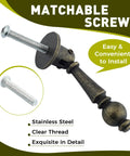 Vintage Cabinet Pulls 2 Pack Antique Bronze Pendant Handles with Mounting Screws shown in detail
