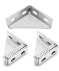 8 Pack 90 Degree Gusseted Fittings For 1-5/8 Inch Unistrut Channel, carbon steel 4x4x1-1/2 gusset braces with 4 holes.