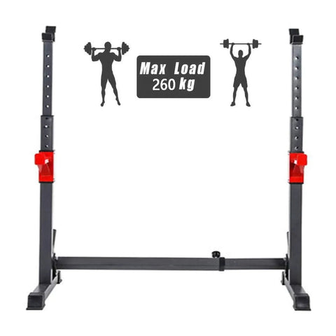 Beefy Heavy Duty Bench Press And Squat Rack With Adjustable Height 260Kg Weight Capacity, sturdy frame, home gym stand