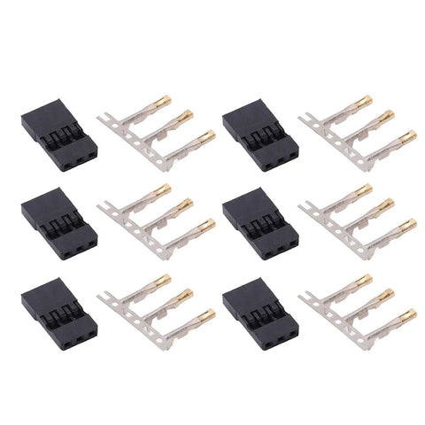 Male JR Plug Kit For Electronic Projects With Gold Plated 3 Pin JR Connectors ABS Shell And Brass Contacts Durable DIY Connector Set