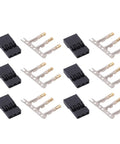 3 Pin JR Plug Connector Kit For Model Aircraft And Electronics, 100 Male JR Plugs With 100 Shells, ABS Brass Body