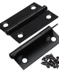 20 Pack 2 Inch Mini Butt Hinges In Black, Stainless Steel Cabinet Hinges for Wood Boxes, with 4x16mm Screws for DIY Projects