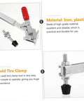 Two Pack Welding Toggle Clamps For Jig Fixtures, Quick Release Fixed Location Clamps, Durable Iron Construction shown with red handle