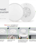 Ultra Slim 15.7 Inch LED Flush Mount Ceiling Light Fixture 5000K Daylight White installation guide.