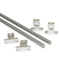 2 Pack 8x400mm Linear Shaft Rods With 4 Guide Supports And 4 Motion Slide Bushings Set Of 10 For CNC, 3D Printer, And Linear Motion Systems
