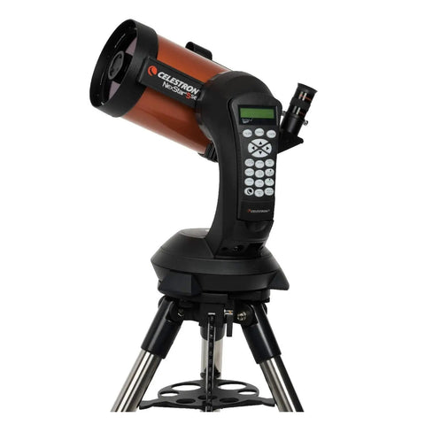 NexStar 5SE Schmidt-Cassegrain Telescope Bundle With Eyepiece Kit, StarBright XLT Coatings, 5 Inch Aperture, 1250mm Focal Length, F/10, Computerized Alt-Azimuth Mount, Ready To Explore The Night Sky on tripod