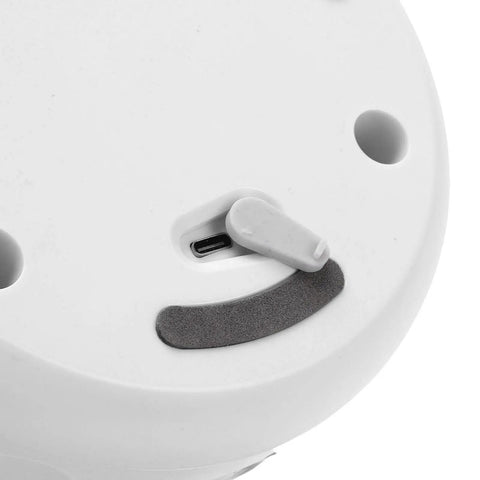 Slick Cordless Mini Washing Machine A Perfect Campus Essential For Dorm Life And Travel Compact Abs Plastic Rechargeable Clothes Washer With Quick Spin Cycle For Underwear Sock Care USB charging port close-up shot.