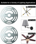 Universal 4 Inch Light Crossbar Mounting Bracket 2 Pack With Ground Screw And Acorn Cap Nuts For Wall Mounts And Close To Ceiling Lighting Fixtures No Fuss Easy Install Durable Zinc Plated Steel for chandelier, wall lamp, ceiling fan