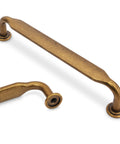 Antique Brass Cabinet Pulls 5 Inch 128mm Hole Centers Zinc Alloy Vintage Drawer Handles close-up