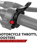 Universal Motorcycle Cruise Control Assist Throttle Booster With Hella Tough Abs Build showing adjustable throttle clip on handlebars.