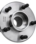 Front view of Front Or Rear Wheel Bearing Hub Assembly Set 2 Pack Fits Concorde New Yorker 300M Dodge Intrepid Eagle Vision Plymouth Prowler Left Or Right 5 Lug 3 Bolt Triangular Flange Non ABS.