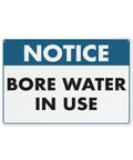 Water In Use Aluminum Heads Up Sign 8x12 UV Printed Notice Plaque For Home Farms Businesses And Facilities Indoor Outdoor Water Supply Zones High Visibility Safety Marker, front view