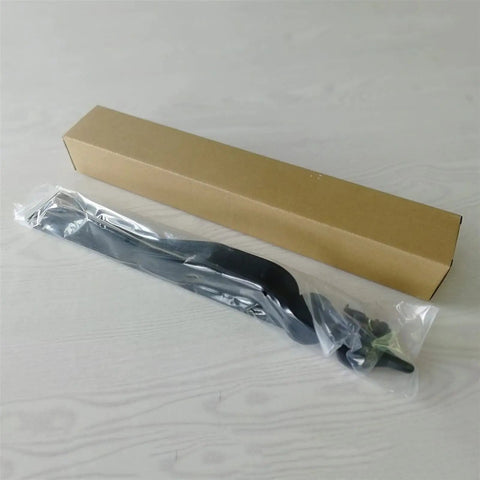 Bulletproof Garage Door Hardware Kit With Decorative Handle And Toughened Steel Hinges in packaging on a table.