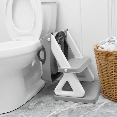 Super Secure Toddler Potty Ladder And Training Seat With Memory Foam Cushion Non Slip Base Fits All Standard Toilets No Sweat Setup Routine Kid Approved Gear For Boys And Girls