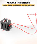 12V DC 22W Solenoid Coil Replacement For Valve Stem Series 10 12 16 38 58 with dual wire leads shown with dimensions