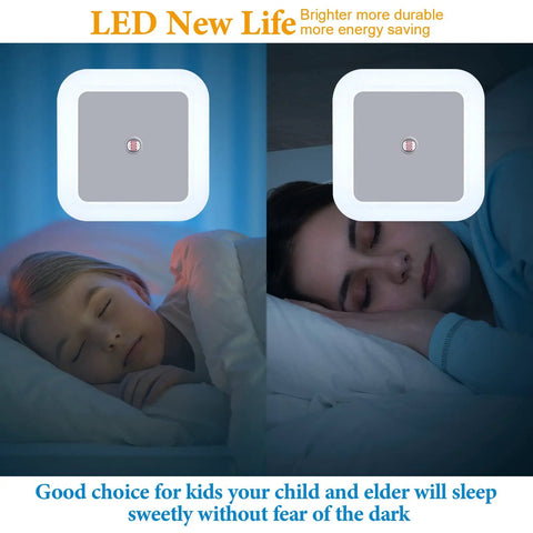 24 Pack LED Night Lights Plug In With Smart Dark Sensor Auto On Off illuminating sleeping child and adult for easy nighttime