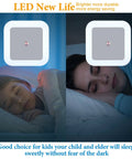 48 Pack Plug In LED Night Lights With Smart Sensor illuminating bedroom for safe steps at night