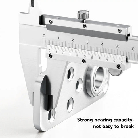 Hidden Door Hinge Stainless Steel Beefy Heavy Duty 600 Lbs Load Capacity Adjustable detail measured with caliper