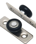 2 Pack Silicone Gate Roller Wheels For Sliding Doors Low Profile Floor Guide Roller With Dual Nylon Wheels Two Hole Silver Gate Assembly