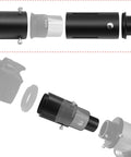 1.25 Inch Extendable Camera Adapter For Prime Focus Or Eyepiece Projection Astrophotography, disassembled view