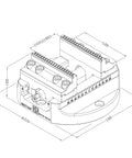 High Precision Cnc Self Centering Vise With Quick Change Base and Wide Jaw Opening for Heavy Duty Milling schematic drawing.
