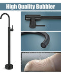 Oil Rubbed Bronze Freestanding Tub Filler With Single Lever Handle Floor Mounted Brass Bath Faucet All Metal Solid Brass Construction