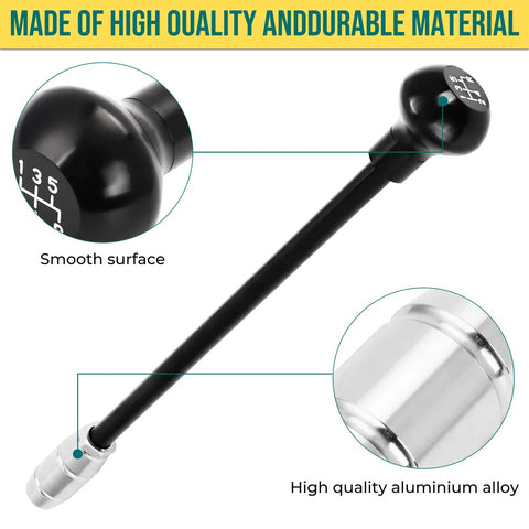 Dodge NV4500 Shifter Stick With Straight Handle And 14mm Knob Adapter For Ram Trucks Fits NV4500 28E And G360 Transmissions Aluminum
