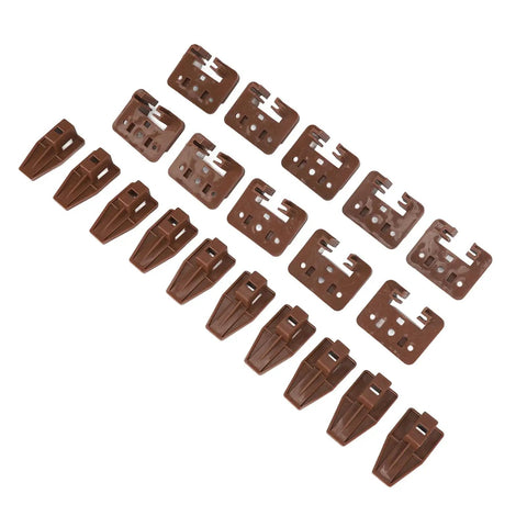 Ten Sets Heavy Duty Plastic Center Mount Drawer Slides With Smooth As Butter Runners Quick Install Hardware For Furniture Restoration Upgrade And Repair Gonna Work Like A Charm, brown plastic drawer glide components.