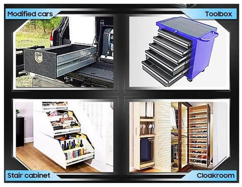 Zero Fuss Full Extension Drawer Slides 12 Inch Ball Bearing Guide Tracks Side Mount Runner Set 10 Pair in modified car drawer.