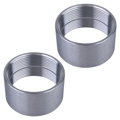 Stainless Steel 304 Weld On Bung Fitting 2 Inch NPT Female Thread Two Pack Heavy Duty Pipe Coupling for Fuel Plumbing Gas Systems