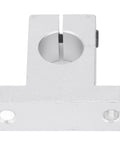 Cool 10Pcs SK16 Linear Motion Rail Support Brackets Made From Super Tough Aluminum For Smooth 3D Printers And Craft Engraving Machines With Low Friction And Precision Machining For Your Next Big Project - Close-up view of an SK16 aluminum bracket with central hole.