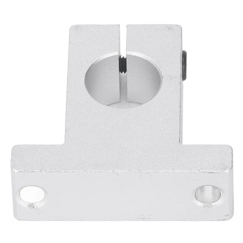 Cool 10Pcs SK16 Linear Motion Rail Support Brackets Made From Super Tough Aluminum For Smooth 3D Printers And Craft Engraving Machines With Low Friction And Precision Machining For Your Next Big Project - Close-up view of an SK16 aluminum bracket with central hole.