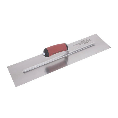 Finishing Trowel 20 By 5 Inch High Carbon Steel Blade With Curved Durasoft Handle And Xtralite Aluminum Mounting