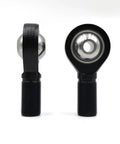 Top Shelf Male Right Hand Rod Ends 3/8 Bore 3/8-24 Threads Heat Treated 52100 Steel Heims With Black Oxide Coating profile view.