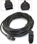 Coiled 33 Feet OBD2 OBDII 16 Pin Car Extension Cable Male To Female Diagnostic Extender for Scan Tools with connectors