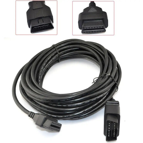 Coiled 33 Feet OBD2 OBDII 16 Pin Car Extension Cable Male To Female Diagnostic Extender for Scan Tools with connectors