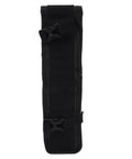 Front view of black 0.5L Mini Scuba Tank Cylinder Bag Holder For Diving, Waterproof Polyester Gear Case with secure straps