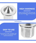 Close-up of steel tenon center pins from Dowel Center Transfer Plugs Set Handy Steel Tenon Center Pins For Woodworking Accurate Marking