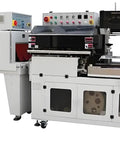 Heavy Duty Automatic L Sealer Heat Shrink Wrapping Machine For Pva Film with control panel and storage cabinet.