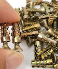 Heavy-Duty 6x14mm Wall Expansion Plug And Self-Tapping Screw Anchoring Kit For Solid Stone Drywall And Concrete, Galvanized Iron
