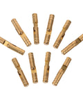 Brass Invisible Hinges For Keepsake Boxes And Wooden Box Projects, 1.18 Inch Cylinder Barrel Design, 10 Pack displayed