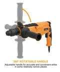 3 In 1 Rotary Hammer Drill With SDS Plus 1 Inch Chuck 800 Watt Corded Demolition Hammer For Concrete Variable Speed with 360° handle