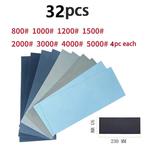 Get Ready To Level Any Surface With This Ultimate Wet Dry Sandpaper Assortment Ranging From 60 To 20000 Grit Silicon Carbide Sheets