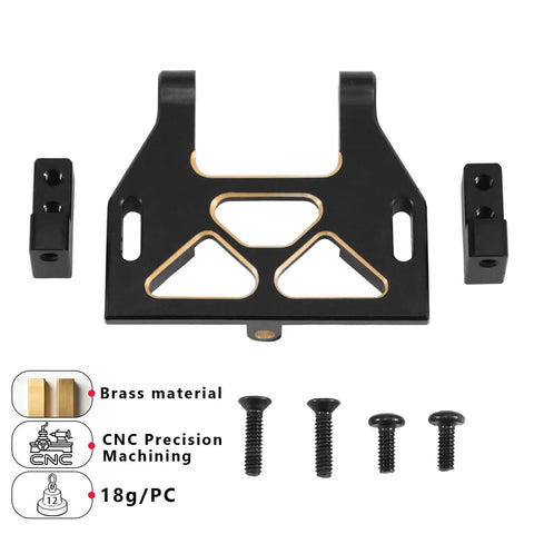 Brass Servo Mount Upgrade For Redcat Ascent-18 1/18 RC Crawler Series Including Apex And Scout II, Adds 18g Front Weight