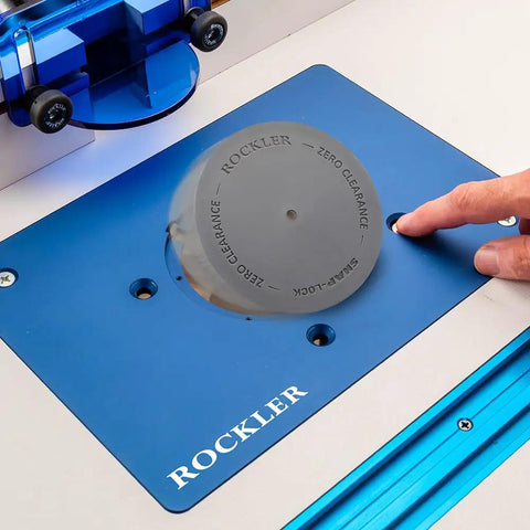 Premium Abs Plastic Router Table Insert Ring Set With Push Button Quick Release For Zero Clearance fits snap lock plates on router table.