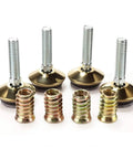 Swivel Furniture Levelers Set Of 4 Adjustable Leveling Feet For Tables Chairs Cabinets, fully threaded M8 and M10, rust resistant